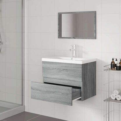 Bathroom Furniture Set Grey Sonoma Engineered Wood