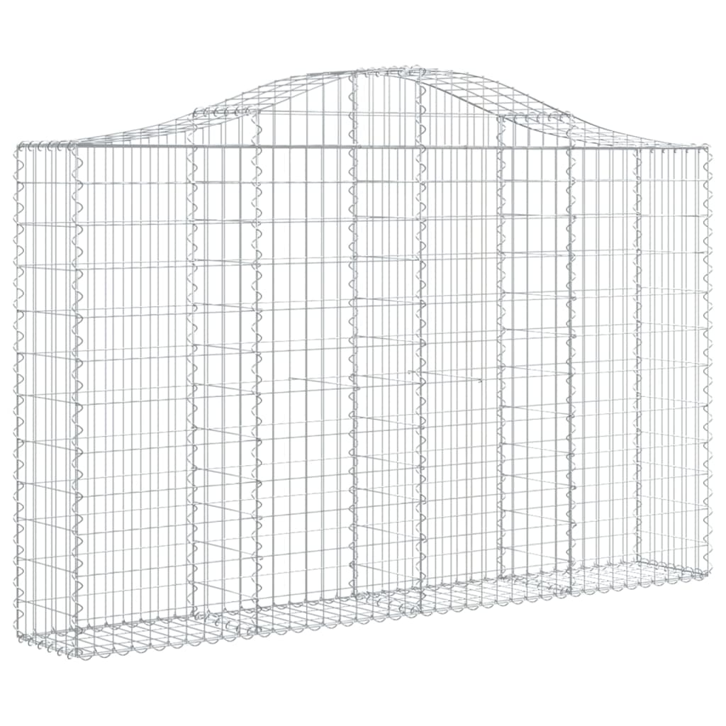 Arched Gabion Basket 200x30x120/140 cm Galvanised Iron