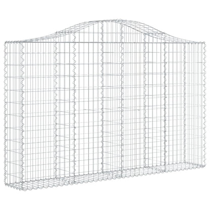 Arched Gabion Basket 200x30x120/140 cm Galvanised Iron