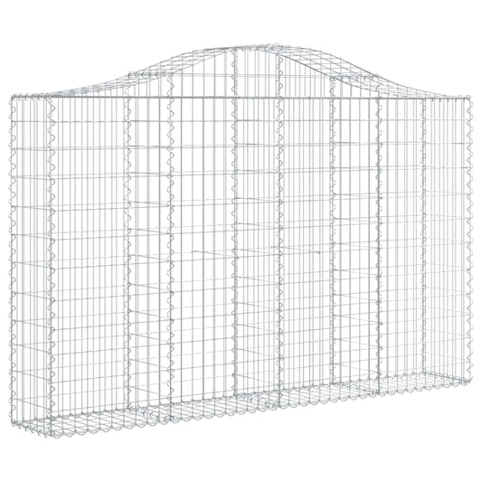 Arched Gabion Basket 200x30x120/140 cm Galvanised Iron