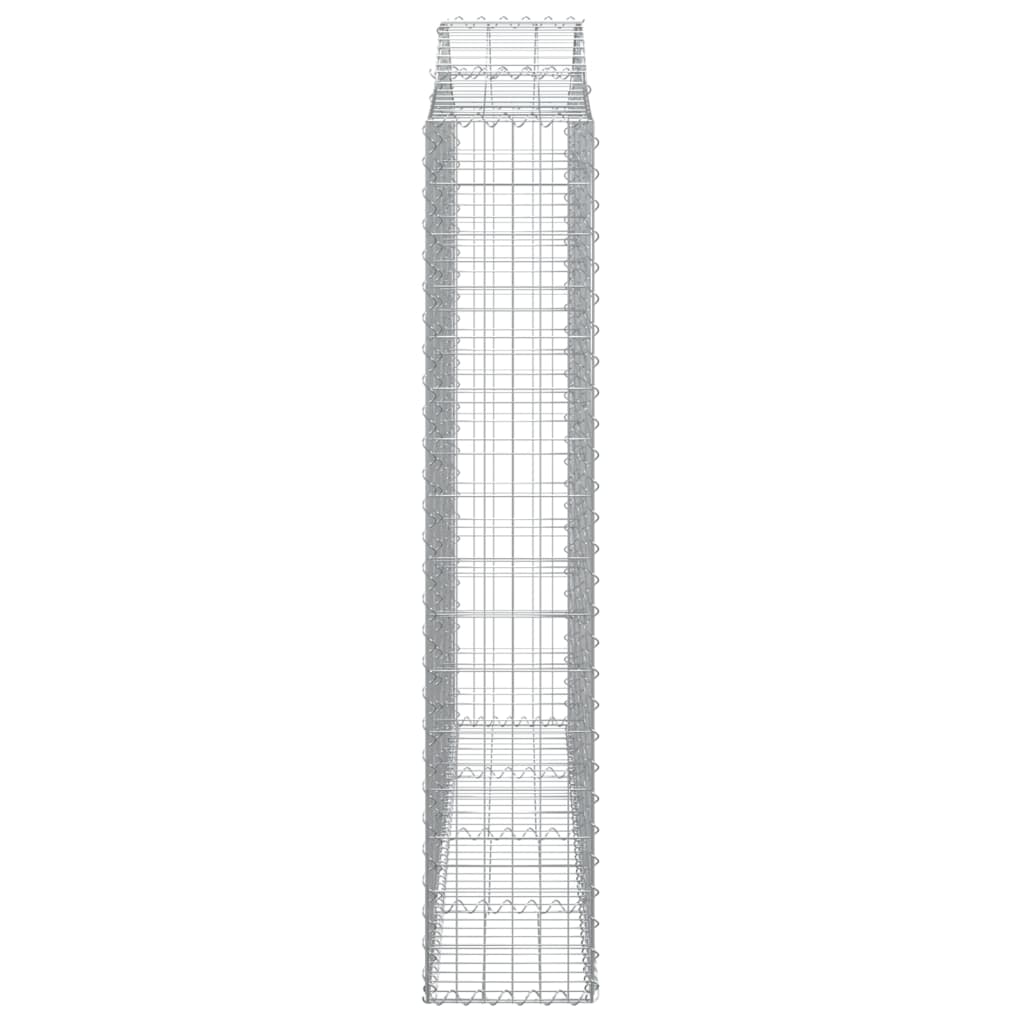 Arched Gabion Basket 200x30x160/180 cm Galvanised Iron