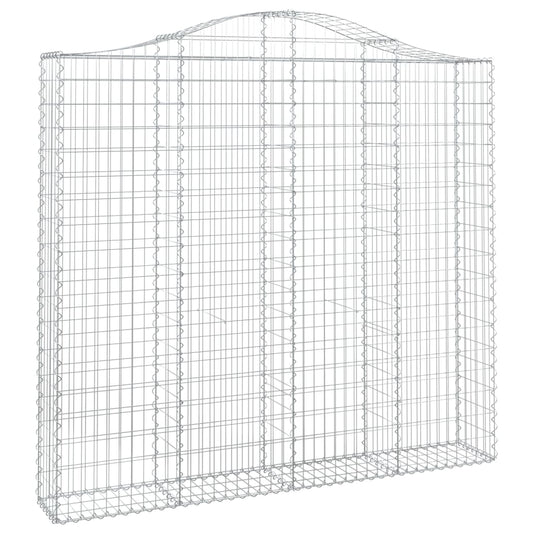 Arched Gabion Basket 200x30x180/200 cm Galvanised Iron