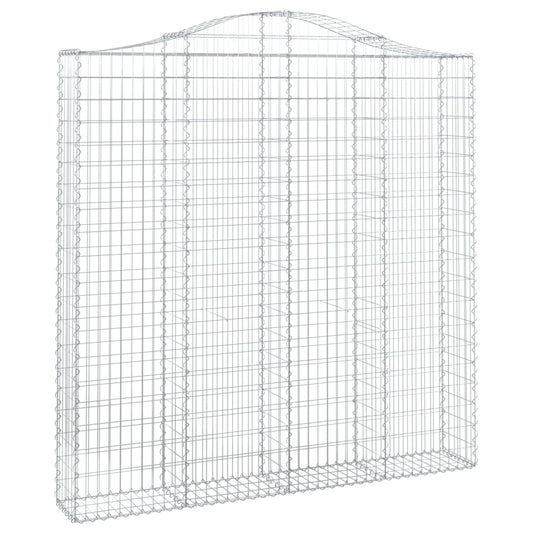 Arched Gabion Basket 200x30x200/220 cm Galvanised Iron