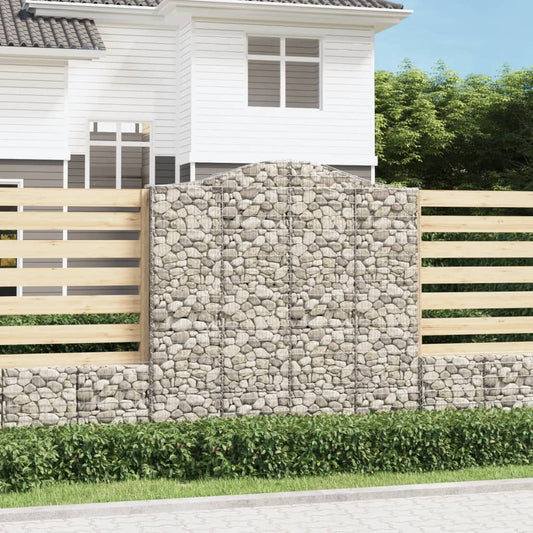 Arched Gabion Basket 200x30x200/220 cm Galvanised Iron