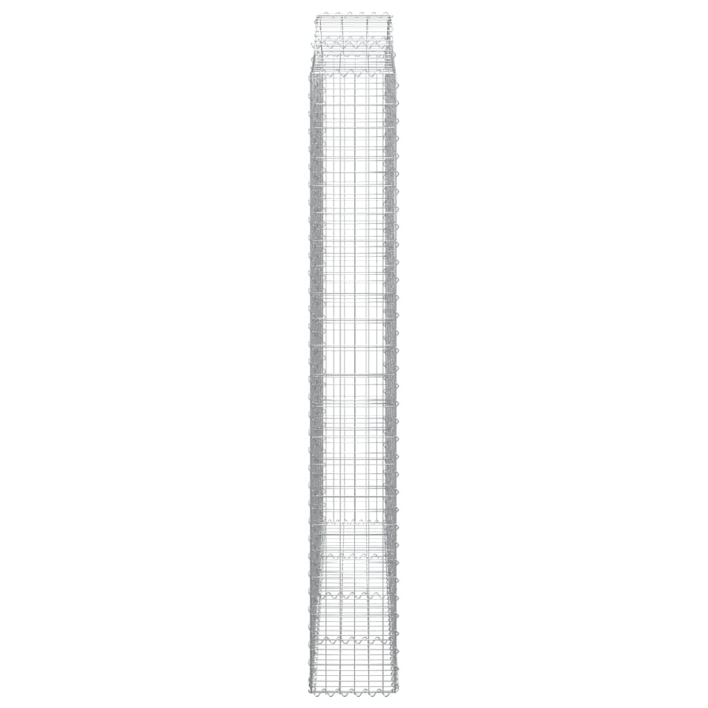 Arched Gabion Basket 200x30x220/240 cm Galvanised Iron