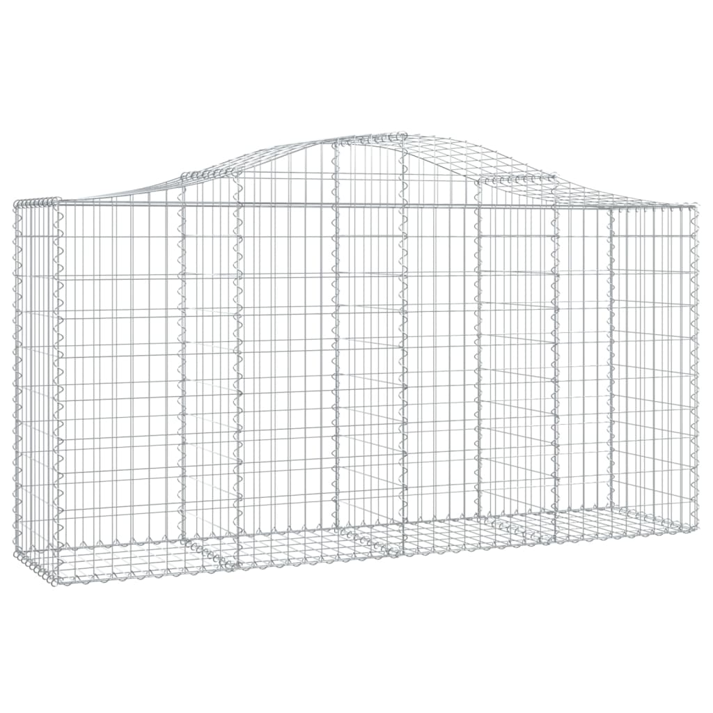 Arched Gabion Basket 200x50x100/120 cm Galvanised Iron
