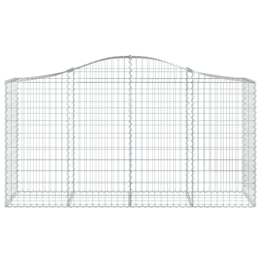 Arched Gabion Basket 200x50x100/120 cm Galvanised Iron
