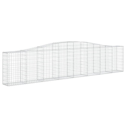 Arched Gabion Basket 400x30x80/100 cm Galvanised Iron