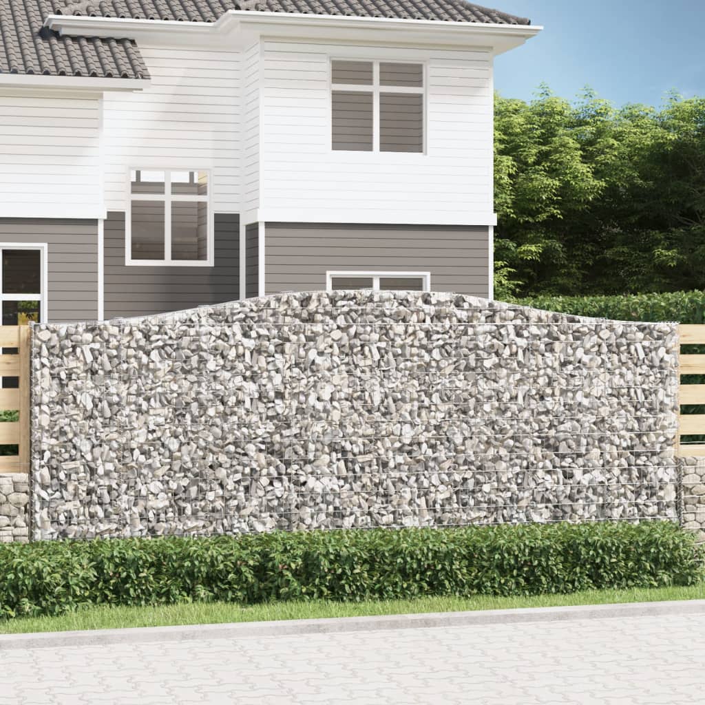 Arched Gabion Basket 400x30x160/180 cm Galvanised Iron
