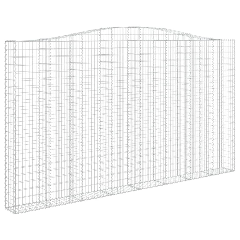Arched Gabion Basket 400x30x220/240 cm Galvanised Iron