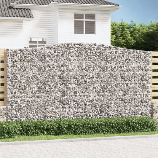 Arched Gabion Basket 400x50x220/240 cm Galvanised Iron