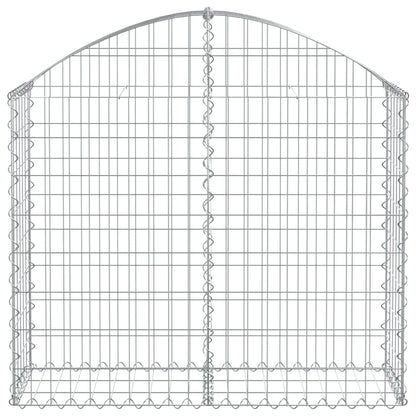 Arched Gabion Basket 100x30x80/100 cm Galvanised Iron