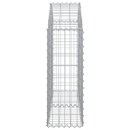 Arched Gabion Basket 100x30x80/100 cm Galvanised Iron