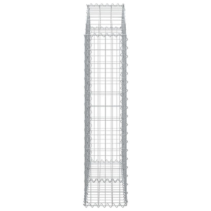 Arched Gabion Basket 100x30x120/140 cm Galvanised Iron
