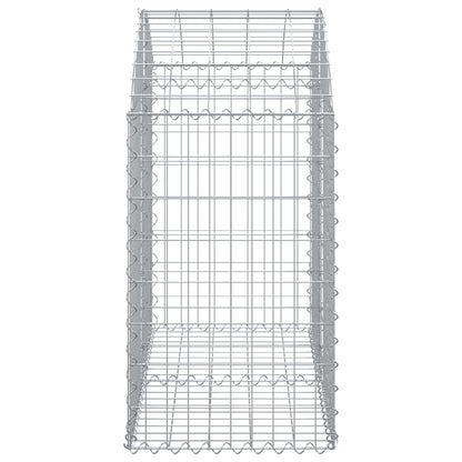 Arched Gabion Basket 100x50x80/100 cm Galvanised Iron