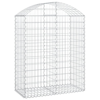 Arched Gabion Basket 100x50x120/140 cm Galvanised Iron