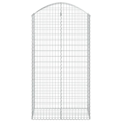 Arched Gabion Basket 100x50x180/200 cm Galvanised Iron