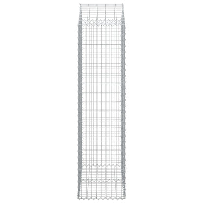 Arched Gabion Basket 100x50x180/200 cm Galvanised Iron