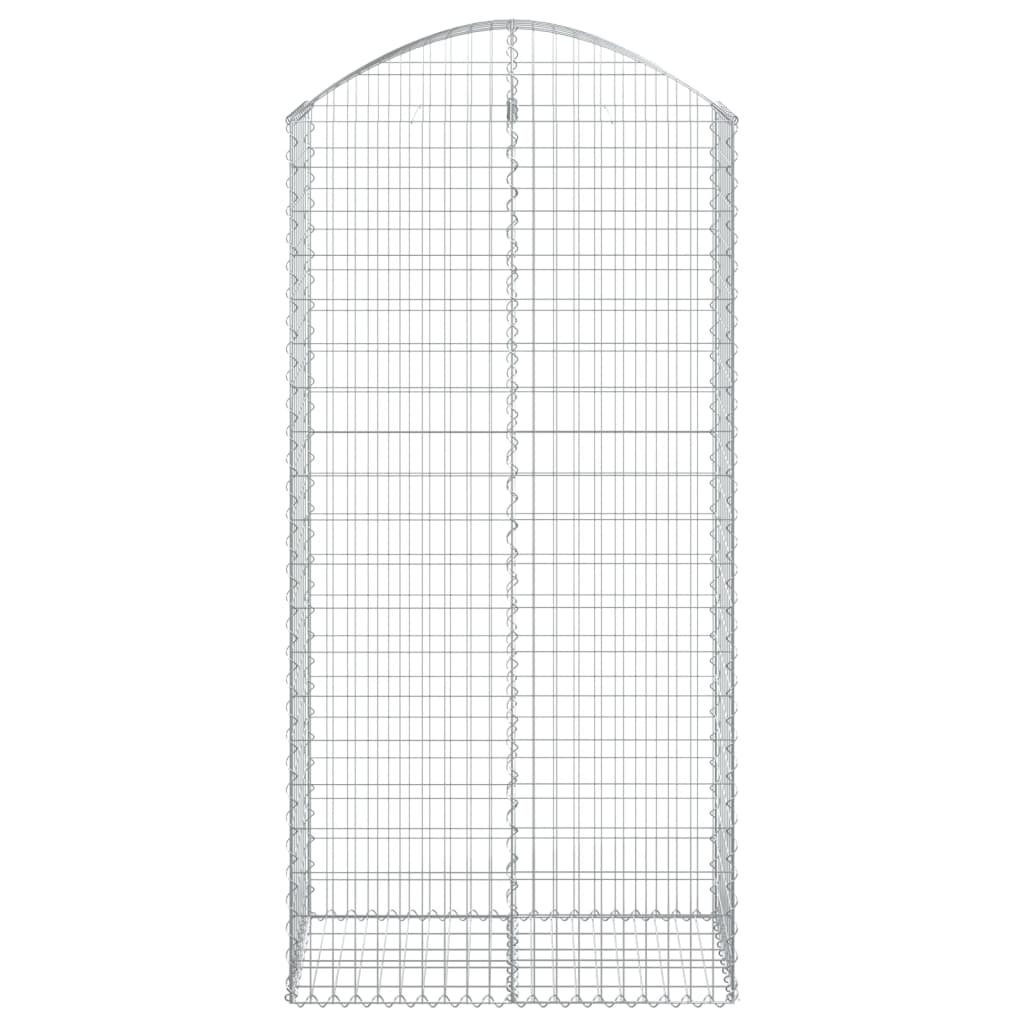 Arched Gabion Basket 100x50x200/220 cm Galvanised Iron