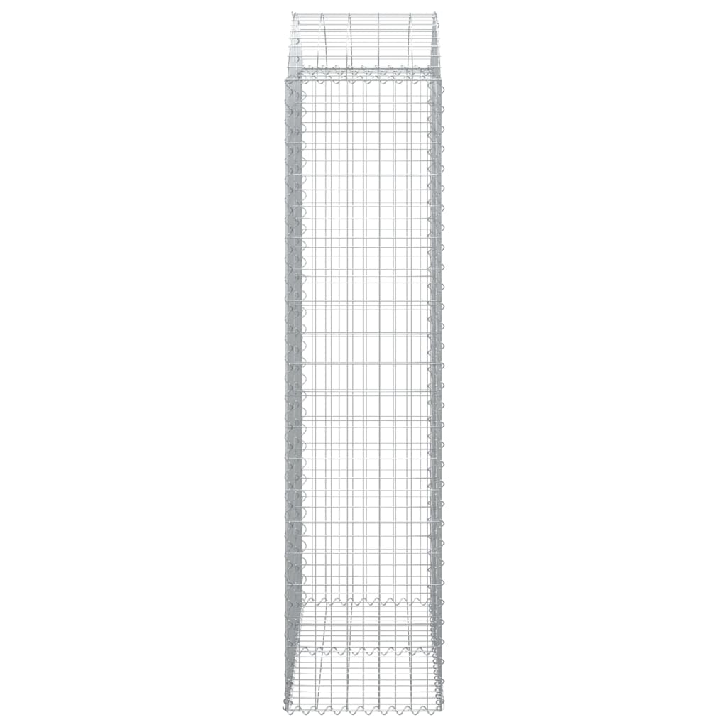 Arched Gabion Basket 100x50x200/220 cm Galvanised Iron