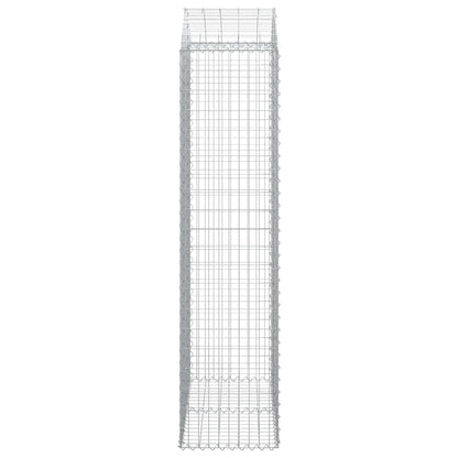 Arched Gabion Basket 100x50x200/220 cm Galvanised Iron