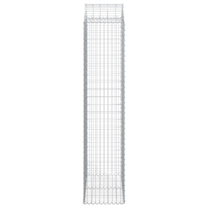 Arched Gabion Basket 100x50x220/240 cm Galvanised Iron