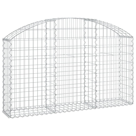Arched Gabion Basket 150x30x80/100 cm Galvanised Iron