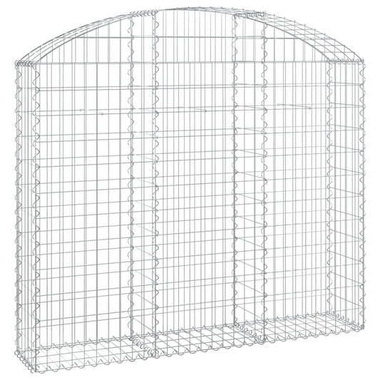 Arched Gabion Basket 150x30x120/140 cm Galvanised Iron