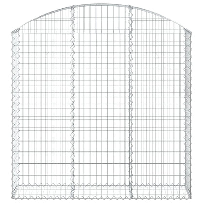Arched Gabion Basket 150x30x140/160 cm Galvanised Iron