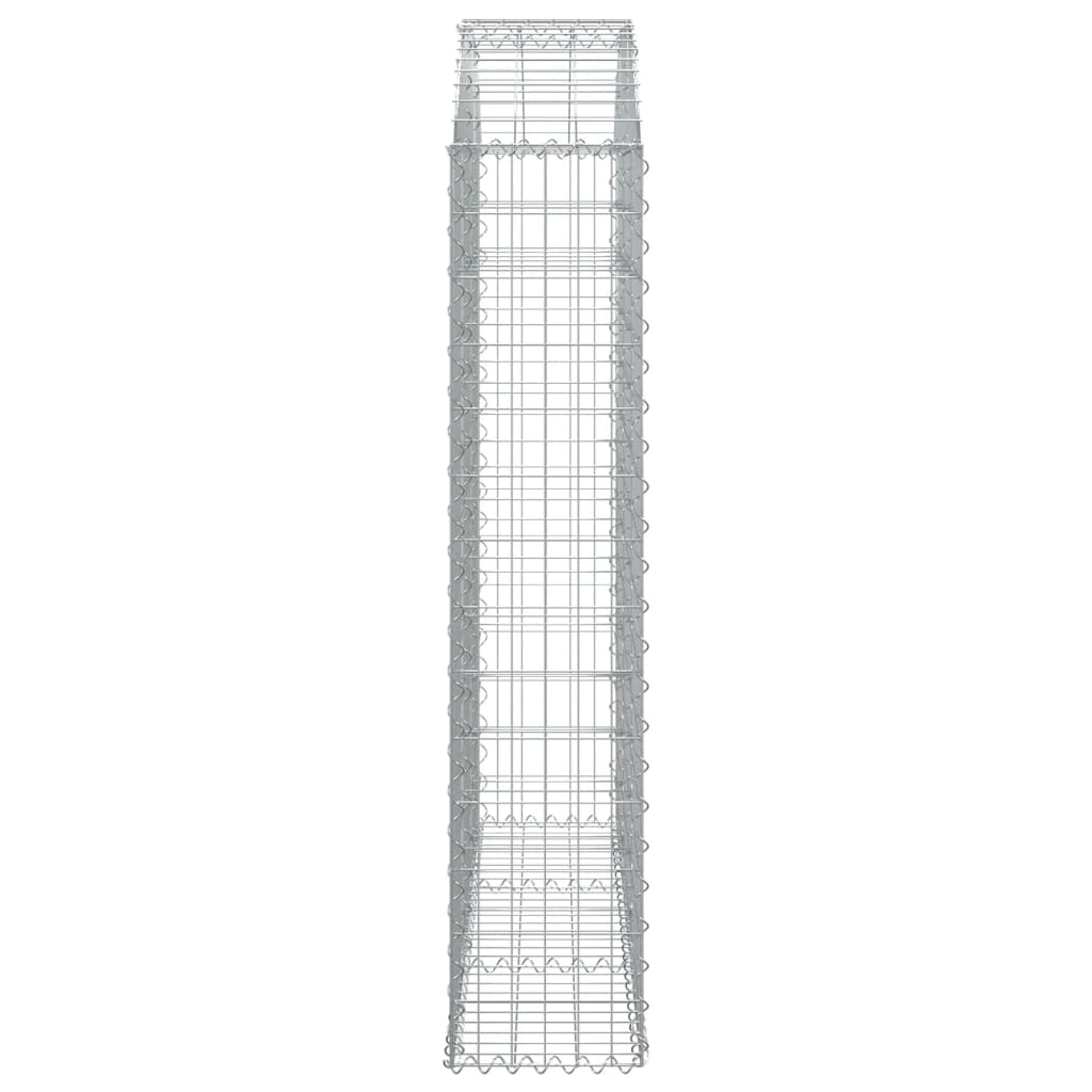 Arched Gabion Basket 150x30x140/160 cm Galvanised Iron