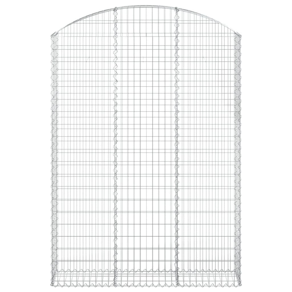 Arched Gabion Basket 150x30x200/220 cm Galvanised Iron