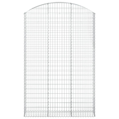 Arched Gabion Basket 150x30x220/240 cm Galvanised Iron