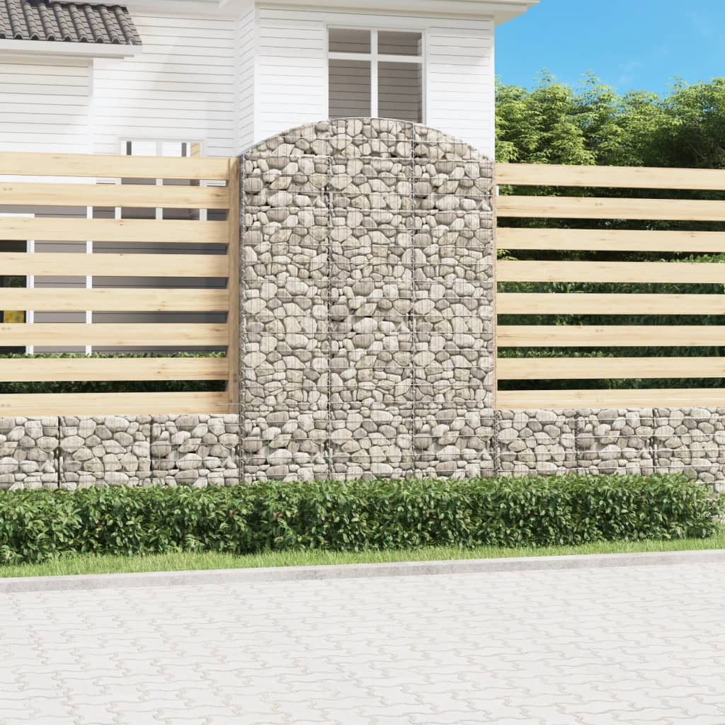 Arched Gabion Basket 150x30x220/240 cm Galvanised Iron