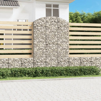 Arched Gabion Basket 150x30x220/240 cm Galvanised Iron