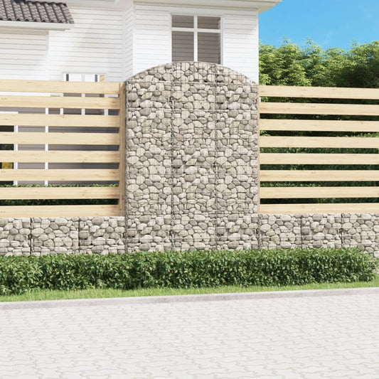 Arched Gabion Basket 150x30x220/240 cm Galvanised Iron