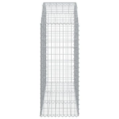 Arched Gabion Basket 150x50x120/140 cm Galvanised Iron
