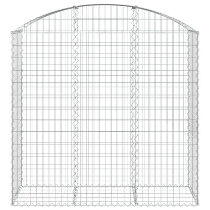 Arched Gabion Basket 150x50x140/160 cm Galvanised Iron