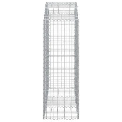 Arched Gabion Basket 150x50x140/160 cm Galvanised Iron