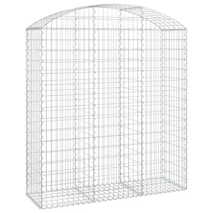 Arched Gabion Basket 150x50x160/180 cm Galvanised Iron