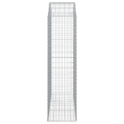 Arched Gabion Basket 150x50x180/200 cm Galvanised Iron