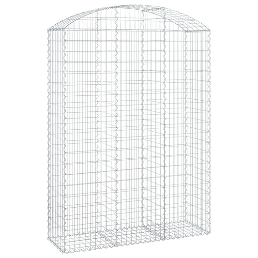 Arched Gabion Basket 150x50x200/220 cm Galvanised Iron