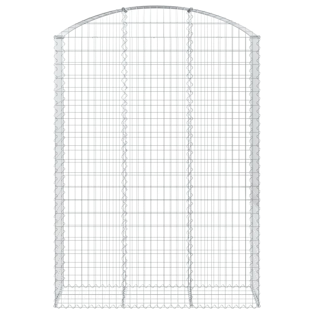 Arched Gabion Basket 150x50x200/220 cm Galvanised Iron