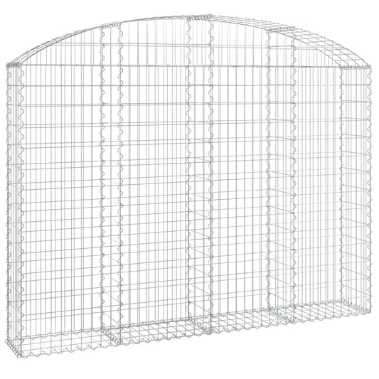 Arched Gabion Basket 200x30x140/160 cm Galvanised Iron