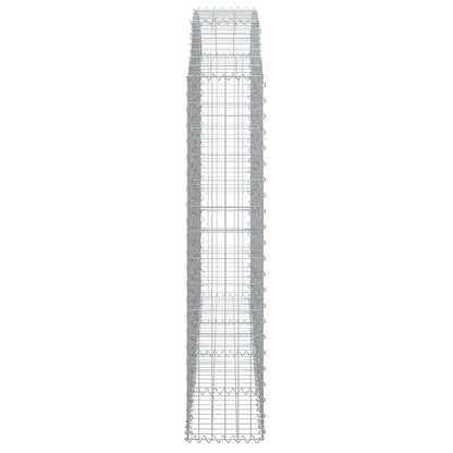 Arched Gabion Basket 200x30x140/160 cm Galvanised Iron