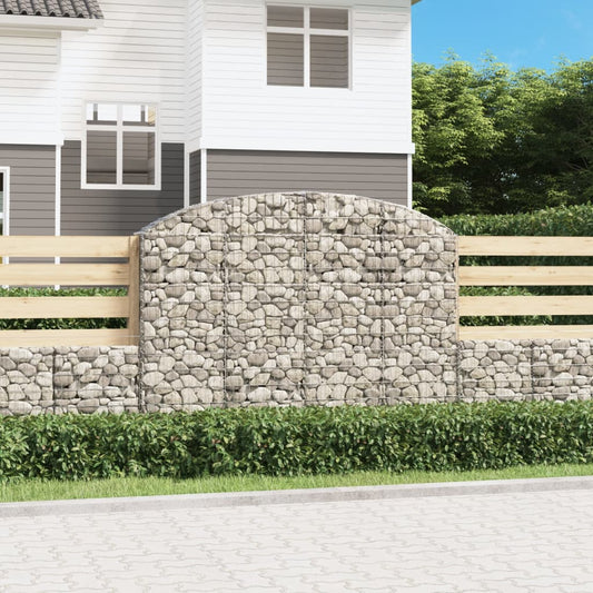 Arched Gabion Basket 200x30x140/160 cm Galvanised Iron