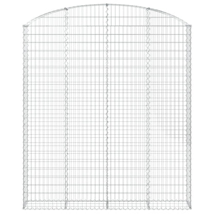 Arched Gabion Basket 200x30x220/240 cm Galvanised Iron