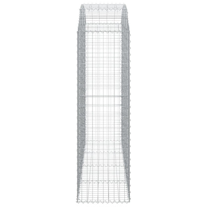 Arched Gabion Basket 200x50x160/180 cm Galvanised Iron