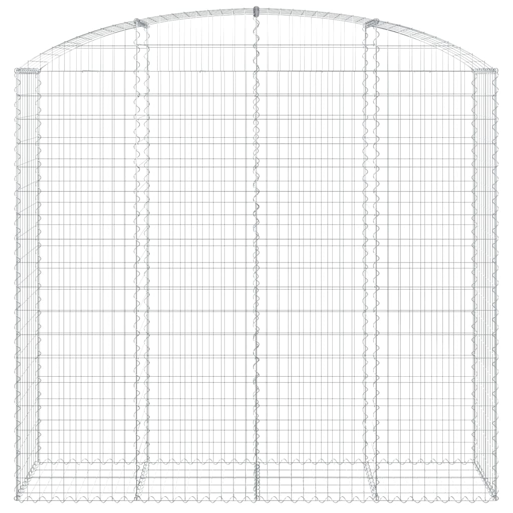 Arched Gabion Basket 200x50x180/200 cm Galvanised Iron