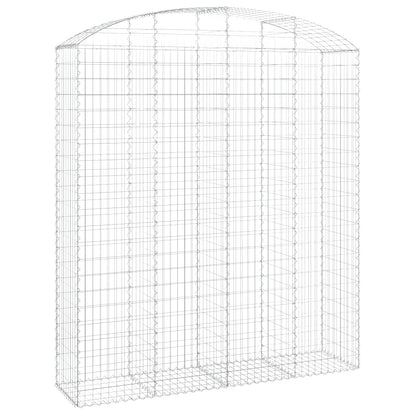 Arched Gabion Basket 200x50x220/240 cm Galvanised Iron
