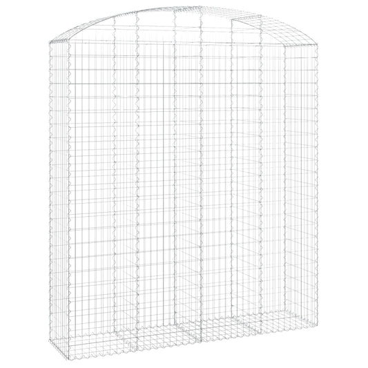 Arched Gabion Basket 200x50x220/240 cm Galvanised Iron